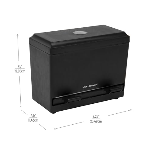Mind Reader حامل مصاصات مايند ريدر، حامل أقلام، ضرورة في الفصول الدراسية، إمدادات المطاعم، بلاستيك، 9.25"L x 4.5"W x 7.5"H، أسود - Image 3
