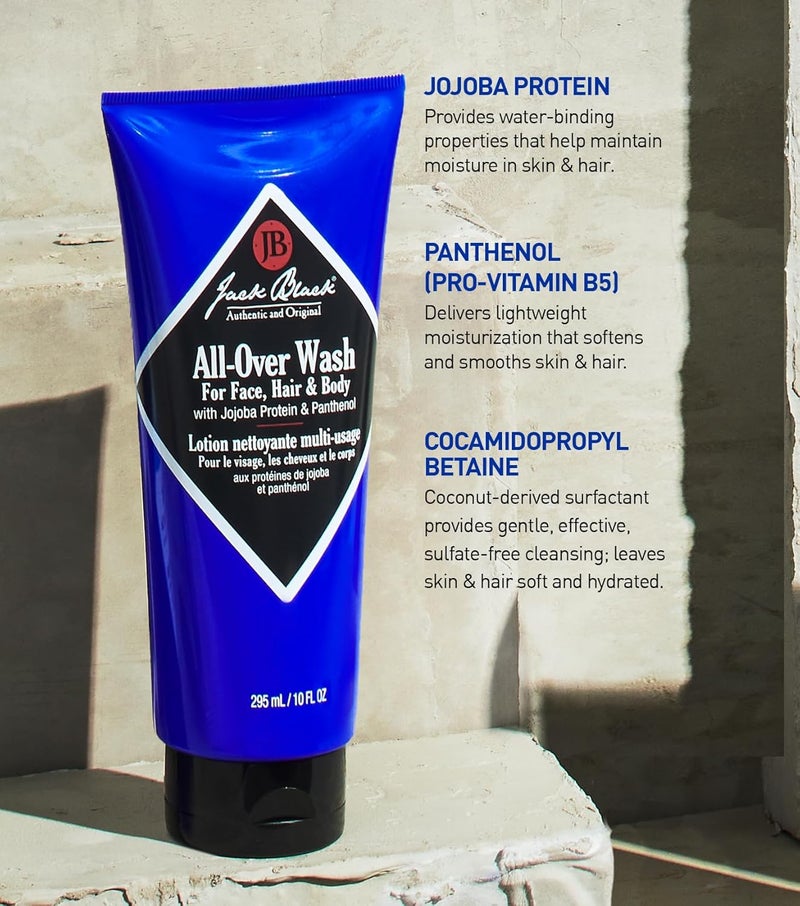 Jack Black Clean & Cool Body Basics Set - All-Over Wash, Pit Boss Deodorant, and Cool Moisture Body Lotion - Image 2