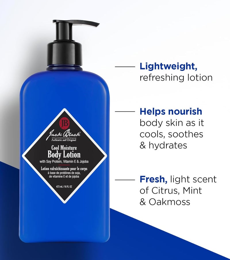Jack Black Clean & Cool Body Basics Set - All-Over Wash, Pit Boss Deodorant, and Cool Moisture Body Lotion - Image 4