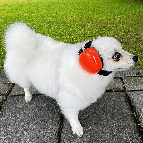 derYEP Dog Earmuffs for Hearing Protection 29dB NRR Ear Muffs Noise Protection (Large, Orange) - Image 3