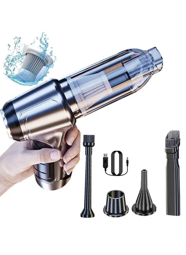 Denx Cordless Handheld Vacuum Cleaner (Suction And Blow) 3 In 1, Rechargeable, For Car, Home, Office, Computer - Image 1