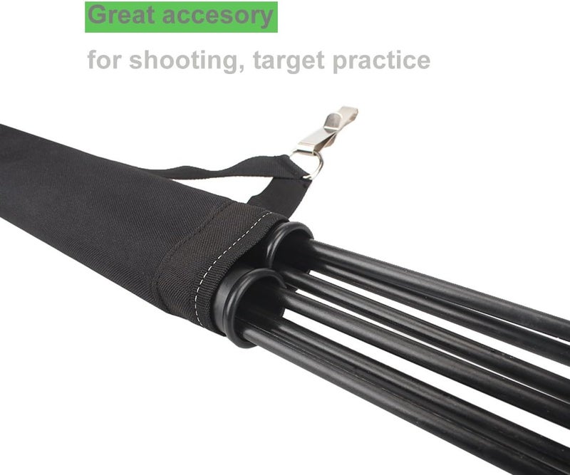 KRATARC Archery 2 Tube Hip Arrow Quiver Waist Hanged Carry Bag with Hook for Target Shooting - Image 5