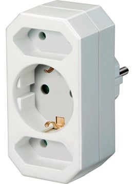 Brennenstuhl Wireless Triple Socket Adapter with Increased Contact Protection White  - Image 1