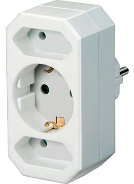 Brennenstuhl Wireless Triple Socket Adapter with Increased Contact Protection White  - Image 2