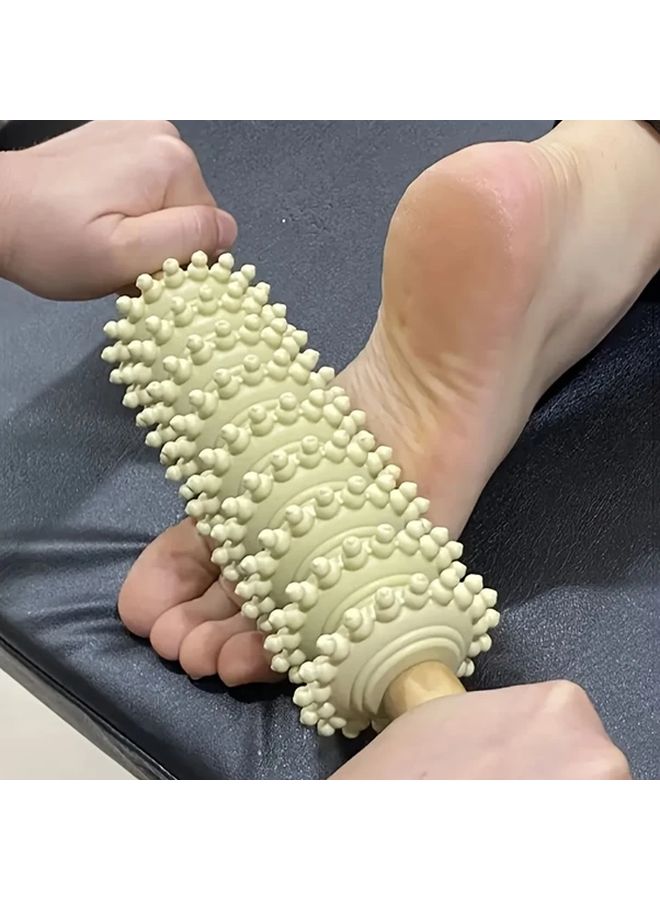 أسطوانة تدليك خشبية للجسم كامل لتمارين اليوغا واللياقة البدنية واسترخاء العضلات - Image 3