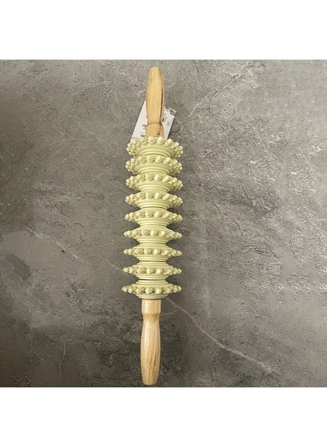 أسطوانة تدليك خشبية للجسم كامل لتمارين اليوغا واللياقة البدنية واسترخاء العضلات - Image 1