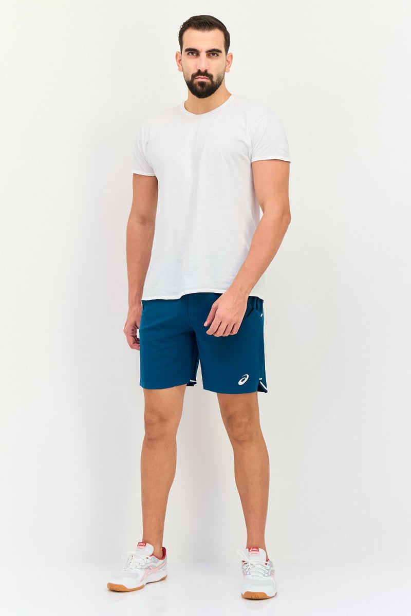 asics Men Sportswear Fit Tennis Shorts, Steel Blue - Image 4