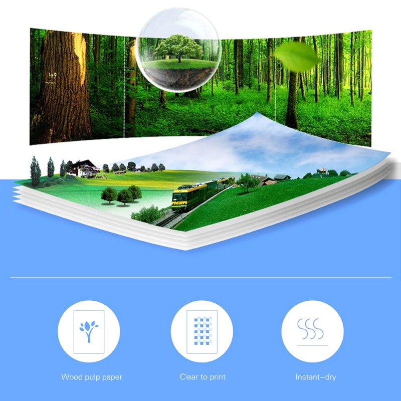 4X6 Glossy Photo Paper: 100 Sheets Quick-Dry Waterproof Wood Pulp Base - Smudge-Proof True Color Restoration Inkjet Paper for Home Office Personal Use - Image 4
