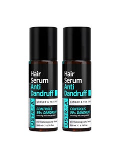 Hair Serum Antidandruff 2 X 200Ml Fights Dandruff With Tea Tree & Ginger Maintains Scalp Ph Prevents Growth Of Dandruffcausing Microorganisms No Sulphates No Paraben (Pack Of 2)