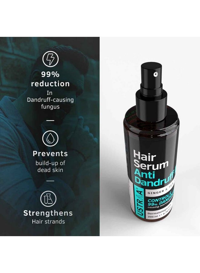 Ustraa - Hair Serum Antidandruff 2 X 200Ml Fights Dandruff With Tea Tree & Ginger Maintains Scalp Ph Prevents Growth Of Dandruffcausing Microorganisms No Sulphates No Paraben (Pack Of 2) - Image 1