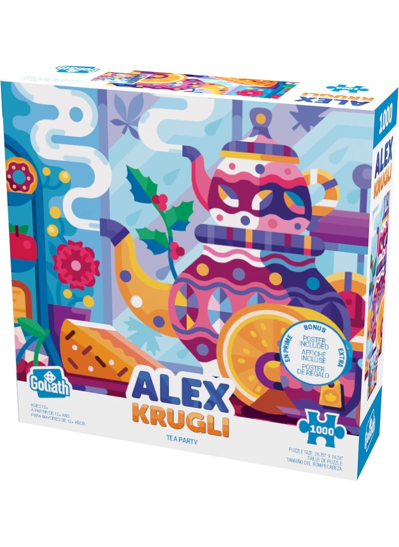 Goliath Goliath Alex Krugli Tea Party 1000Piece Puzzle  Completed Size 2675 x 1826 Inches  Ages 12 and Up  - Image 4