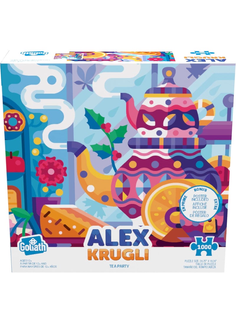 Goliath Goliath Alex Krugli Tea Party 1000Piece Puzzle  Completed Size 2675 x 1826 Inches  Ages 12 and Up  - Image 1