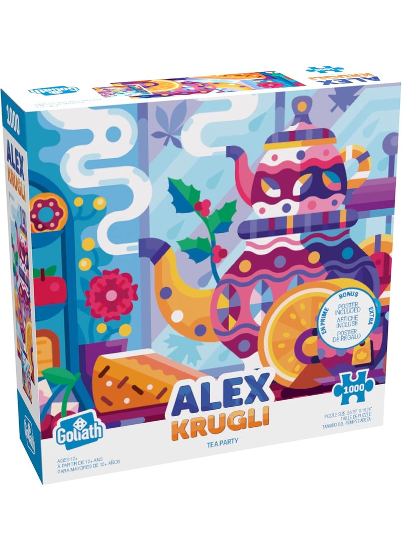 Goliath Goliath Alex Krugli Tea Party 1000Piece Puzzle  Completed Size 2675 x 1826 Inches  Ages 12 and Up  - Image 3