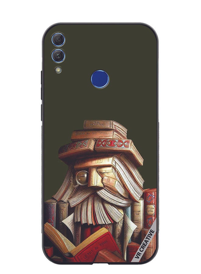 Protective Case Cover For Honor 10 Lite Books Design Multicolour