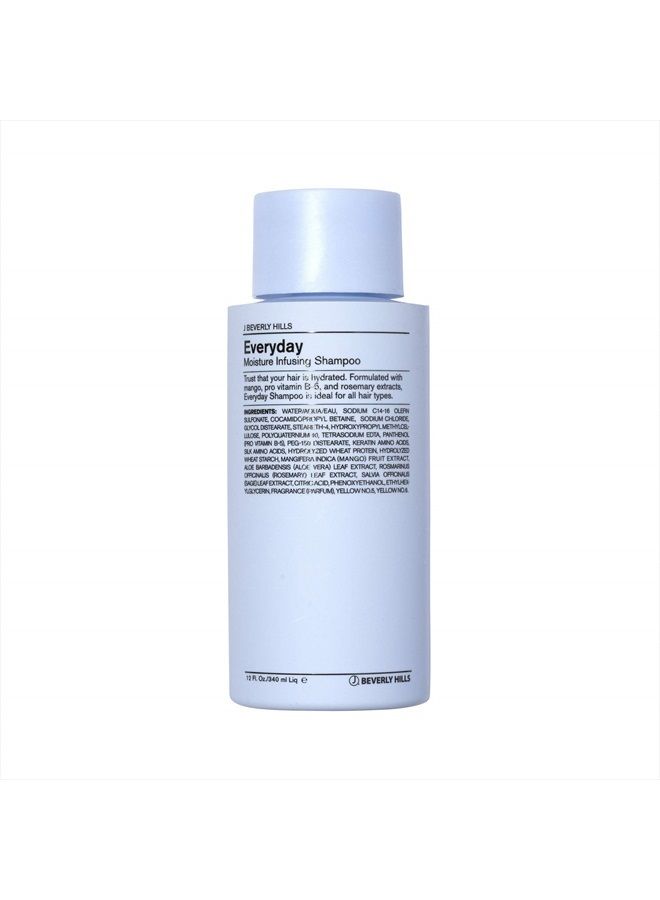 J Beverly Hills Blue Everyday Moisturizing Shampoo with Eucalyptus Oil for Hair Growth, 12 Oz  - Image 1