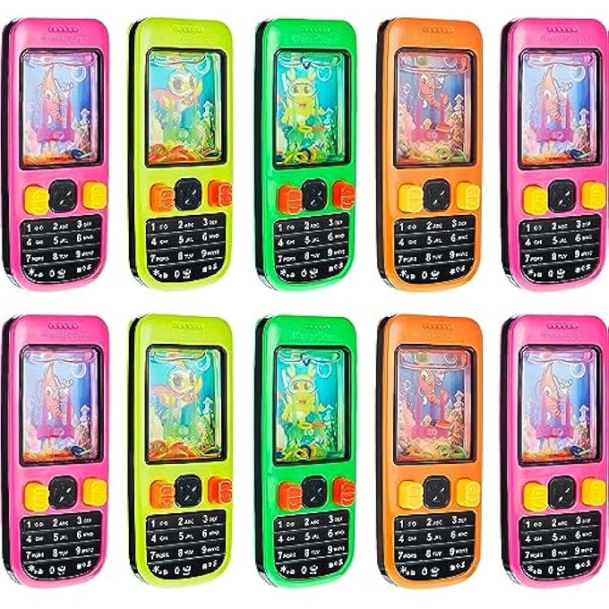 HANDHELD WATER GAME- (10 PIECES,RANDOM COLOR) WATER RING GAME WATER GAMES FOR KIDS HANDHELD-TREASURE BOX PRIZES-KIDS WATER GAMES HANDHELD-GOODIE BAG STUFFERS, 4 INCHES - Image 1
