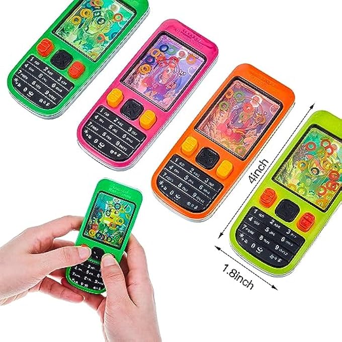 HANDHELD WATER GAME- (10 PIECES,RANDOM COLOR) WATER RING GAME WATER GAMES FOR KIDS HANDHELD-TREASURE BOX PRIZES-KIDS WATER GAMES HANDHELD-GOODIE BAG STUFFERS, 4 INCHES - Image 4