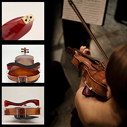 LMS Violin Shoulder Rest for 1/2 Size, Adjustable Shoulder Rest for Violin, with Height Adjustable Feet Comfortable Foam Pad for Kids Adults (1/2) - Image 2