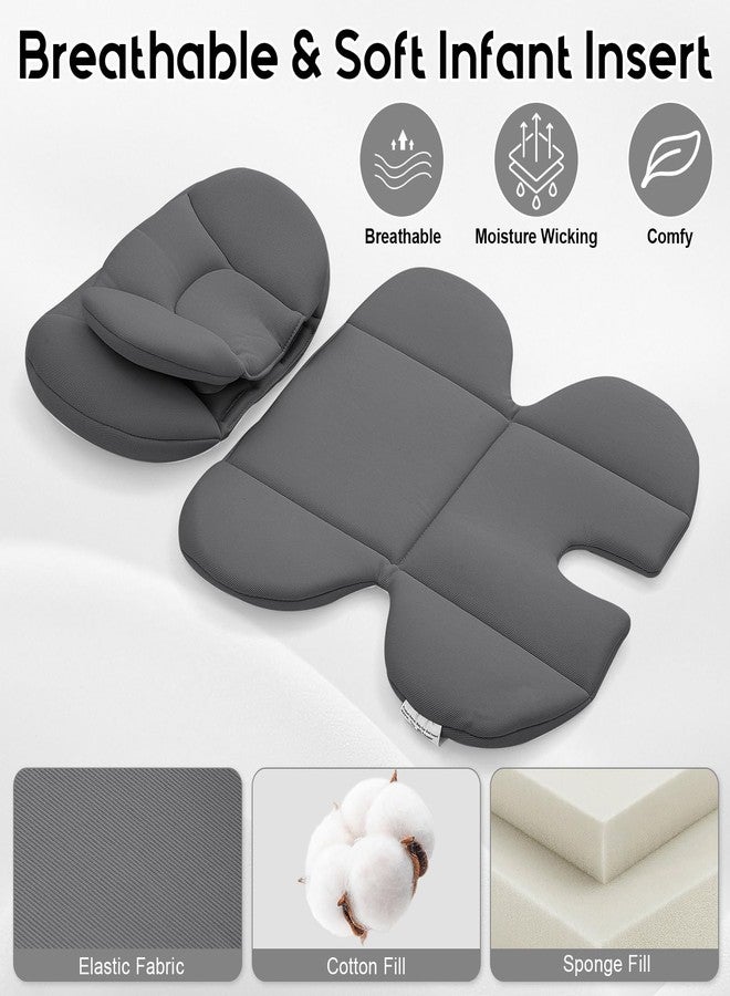 Kaseeous Thickened Carseat Head Support for Infant, Infant Car Seat Insert with Extra Headrest for Preemie to Newborn, Adjustable Baby Car Seat Cushion with Filled Natural Spong - Image 4