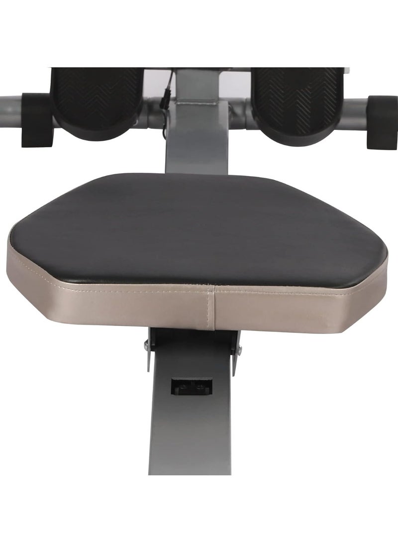 Huitich Foldable Dual-Bar Hydraulic Rowing Machine Silent Home Fitness Trainer - Image 2