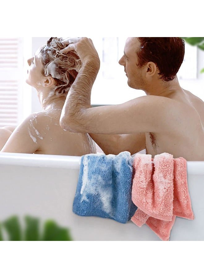 Cleanbear 100% Cotton Wash Cloths 12 Pack Bath Washcloths Facecloths, 13 by 13 Inches Large Bathroom Washcloth Set 12 Assorted Colors (Multi, 12) - Image 5