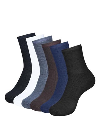 6 Pairs Mens Cushion Towel Socks - Comfortable Free Size - Super Soft Material - EU size 40-45 (Multi 6 Pairs - Black TWO, Navy-White-Brown-Grey ONE) - pzsku/ZC3E8BBE4840446B11C1EZ/45/_/1727421638/52e7d0ae-8a67-4132-ac7f-7d1911468b22