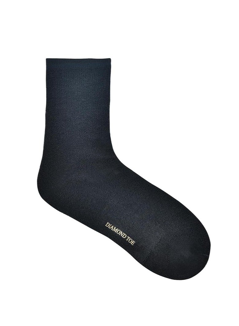 6 Pairs Mens Cushion Towel Socks - Comfortable Free Size - Super Soft Material - EU size 40-45 (Multi 6 Pairs - Black TWO, Navy-White-Brown-Grey ONE)