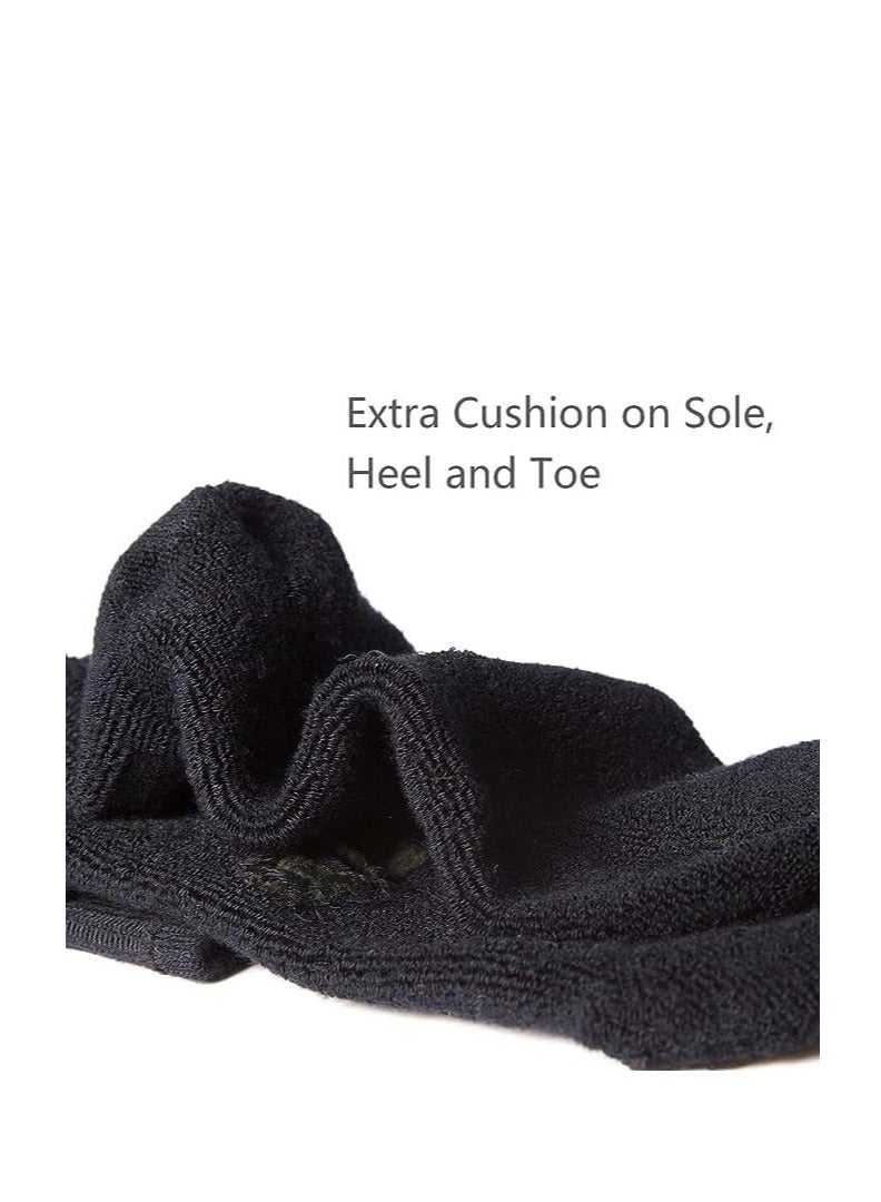 6 Pairs Mens Cushion Towel Socks - Comfortable Free Size - Super Soft Material - EU size 40-45 (Multi 6 Pairs - Black TWO, Navy-White-Brown-Grey ONE)