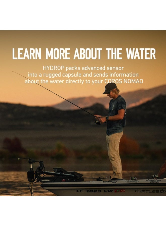 COROS HYDROP Fishing Sensor - A lightweight castable sensor that measures depth, temperature, brightness, and water color to help you catch more fish. Only compatible with COROS NOMAD and VERTIX 2S - Image 2