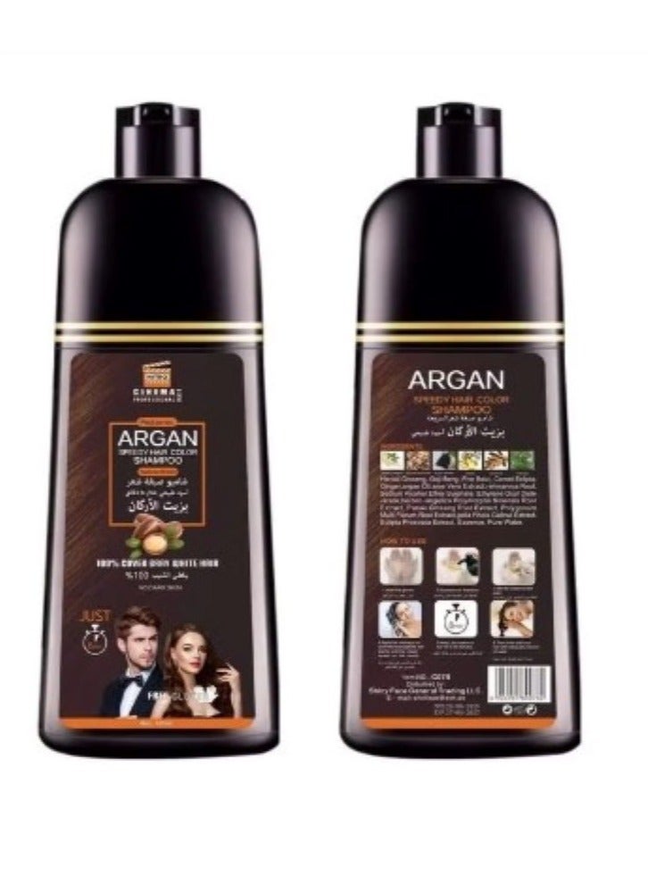 NITRO CANADA Natural Black Argan Hair Shampoo - Cinema Black Dye 420 ml - Image 2