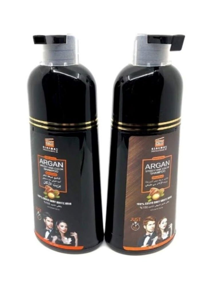 NITRO CANADA Natural Black Argan Hair Shampoo - Cinema Black Dye 420 ml - Image 3