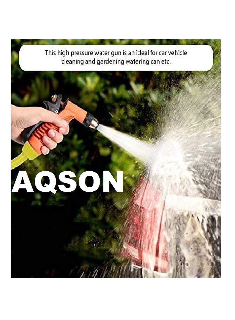 AQSON Garden Hose Spray Nozzle Water Sprayer Gun Garden Sprinkler Car Wash Supplies All-copper Water Gun Metal Water Nozzle Copper High-pressure Car Wash Home Gardening Water Gun Set (ORANGE) - Image 3