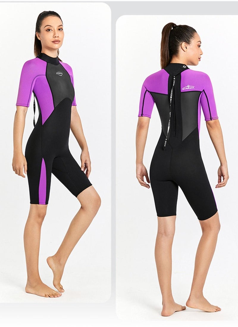 DIVE & SAIL - Short-sleeved Wetsuit Snorkeling Swimsuit - Image 1