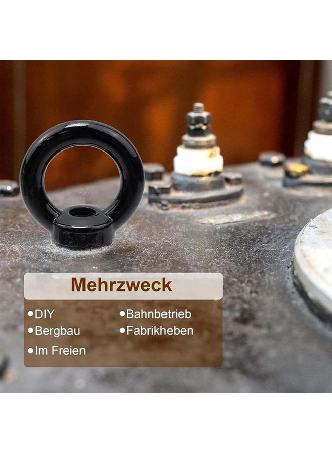 5pcs M8 Eye Washers with S Hooks and Eye Nuts Black Stainless Steel for Hanging Mounting - Image 3