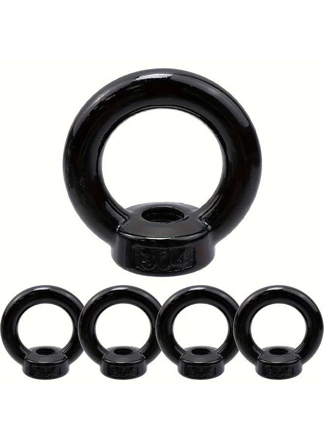 5pcs M8 Eye Washers with S Hooks and Eye Nuts Black Stainless Steel for Hanging Mounting - Image 1