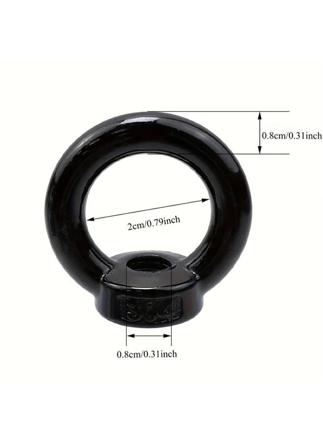 5pcs M8 Eye Washers with S Hooks and Eye Nuts Black Stainless Steel for Hanging Mounting - Image 4