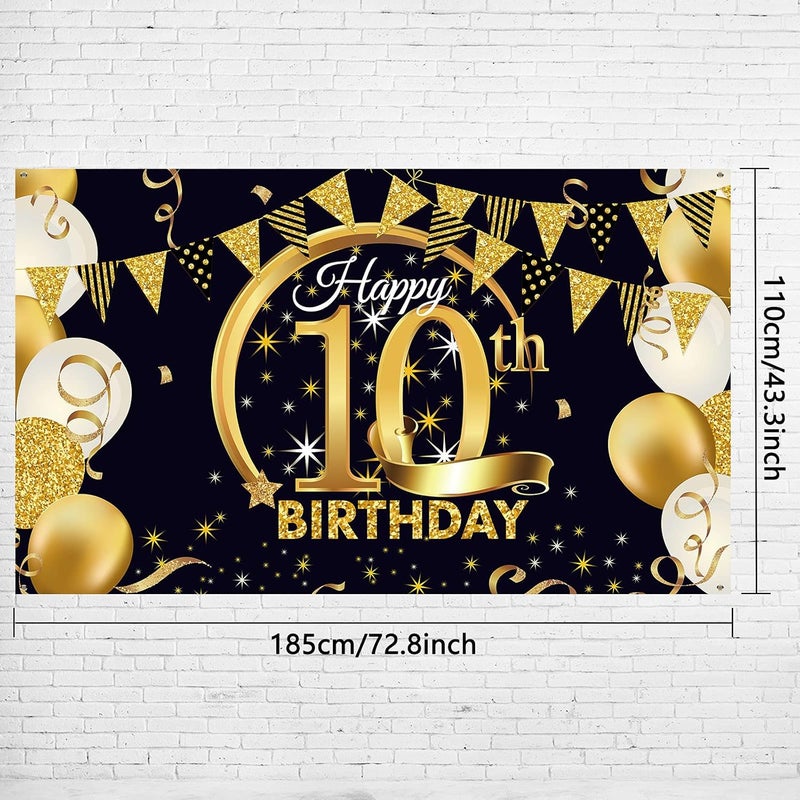 ARS 10th Birthday Party Decoration Backdrop - Image 2