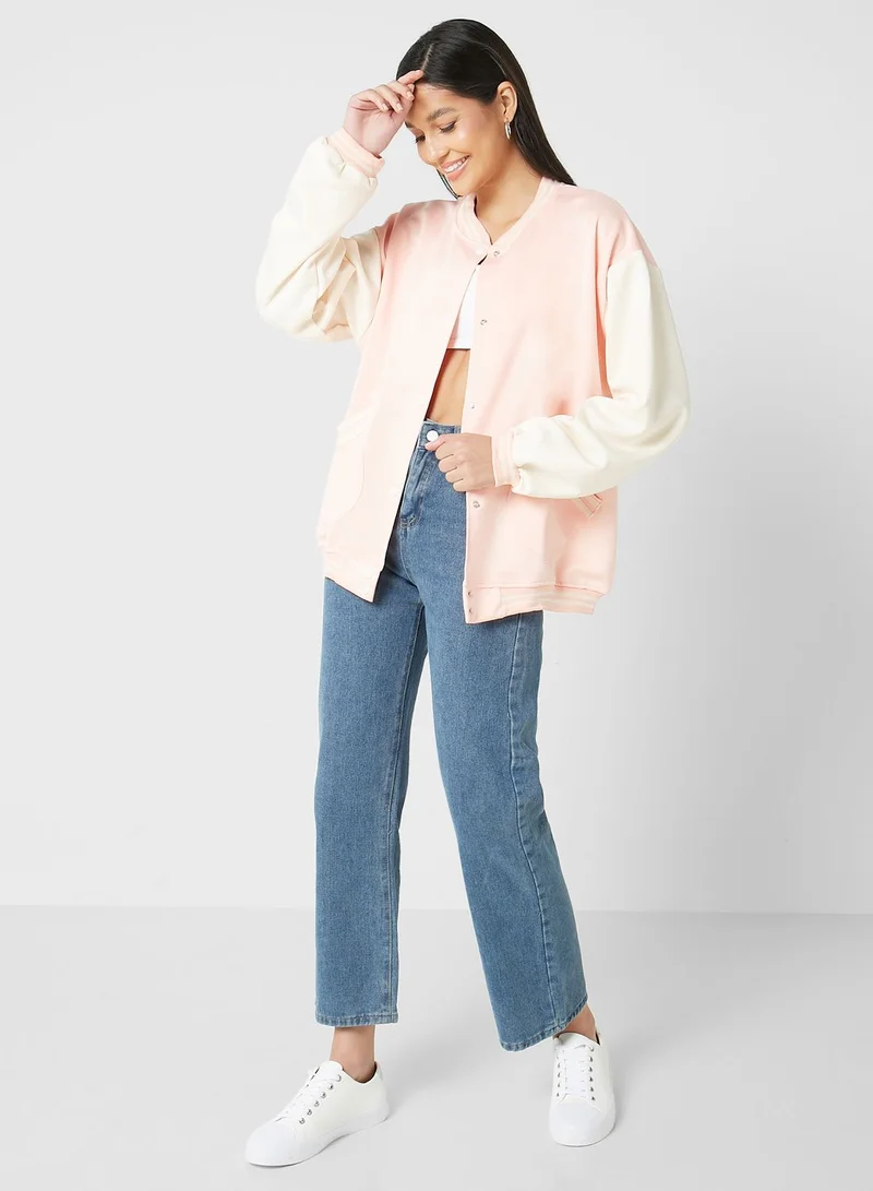 Ginger Varsity Bomber Jacket
