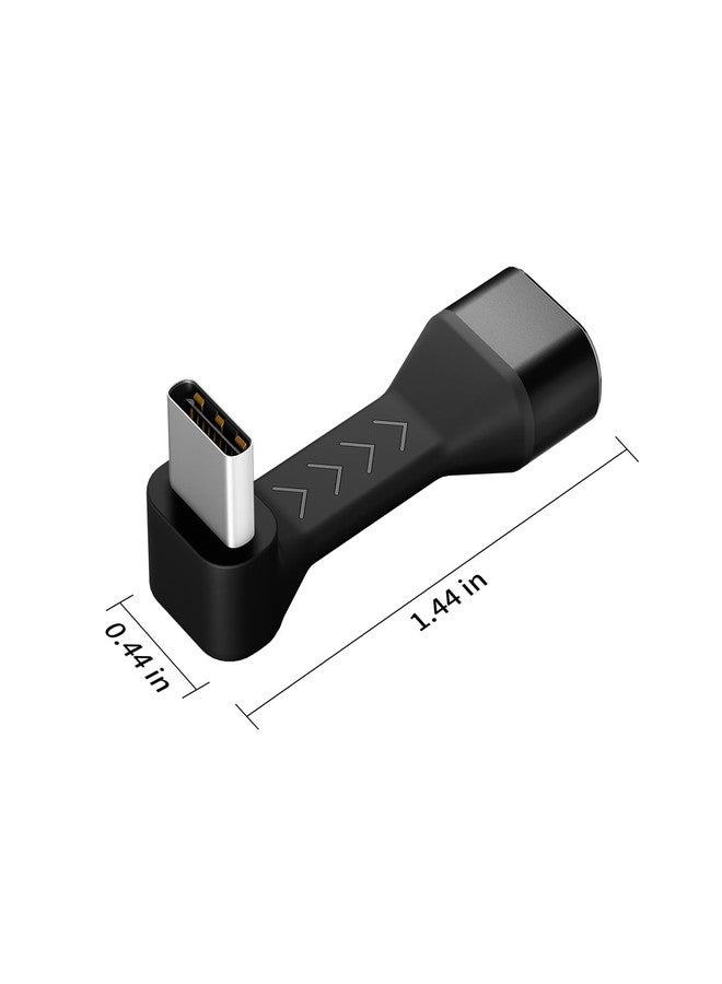 PeakDo USB-C Male to Female Adapter 90 Degree,18W Flexural USB Type C Adapter Extension for Steam Deck,ROG Ally,Switch,Laptop,Tablet and Mobile Phones,Supports 4K@60Hz,10Gbps Data Transfer(2 Pack) - Image 2