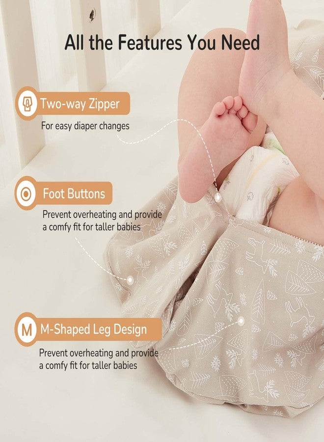KIDIRA Transition Swaddle Sleep Sack, 3-6 Months, 12-18 lb, Arms in/Out, 2-Way Zipper, Moisture-Wicking Fabric, Improves Sleep, Snug Fit, Helps Calm Startle Reflex (Jungle and Deer) - Image 5