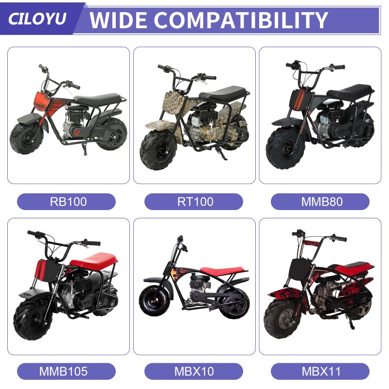 CILOYU Mini Bike Exhaust Header Pipe Kit Compatible with Monster Mega Moto MMB105 105cc MMB80 80cc Motovox MBX10 MBX11 Coleman RB100 RT100 Minibike 79cc Lifan Engine Go Kart Cart Parts - Image 5