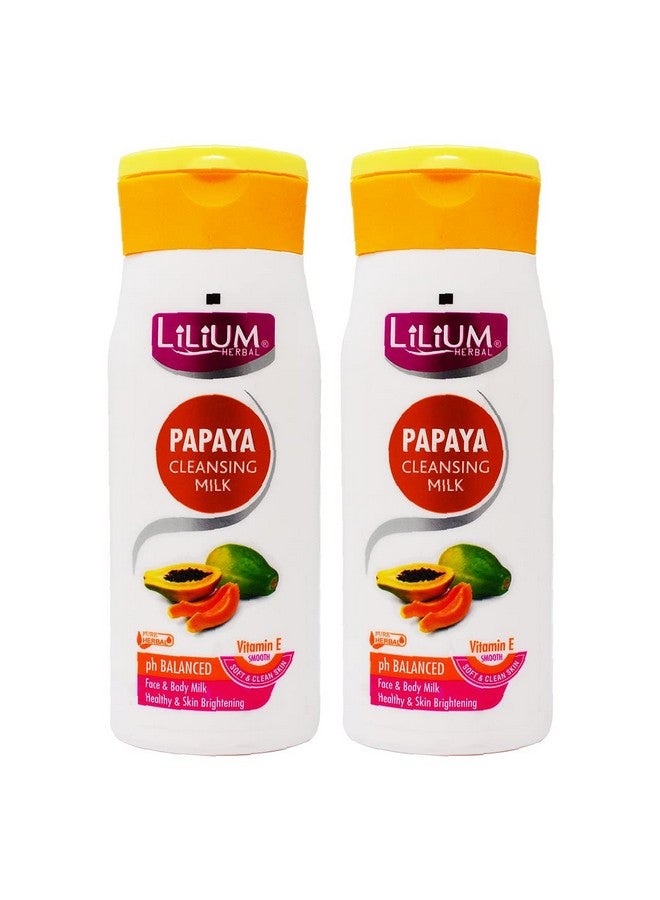 Lilium Herbal Papaya Cleansing Milk 100ml Pack of 2 - Image 1