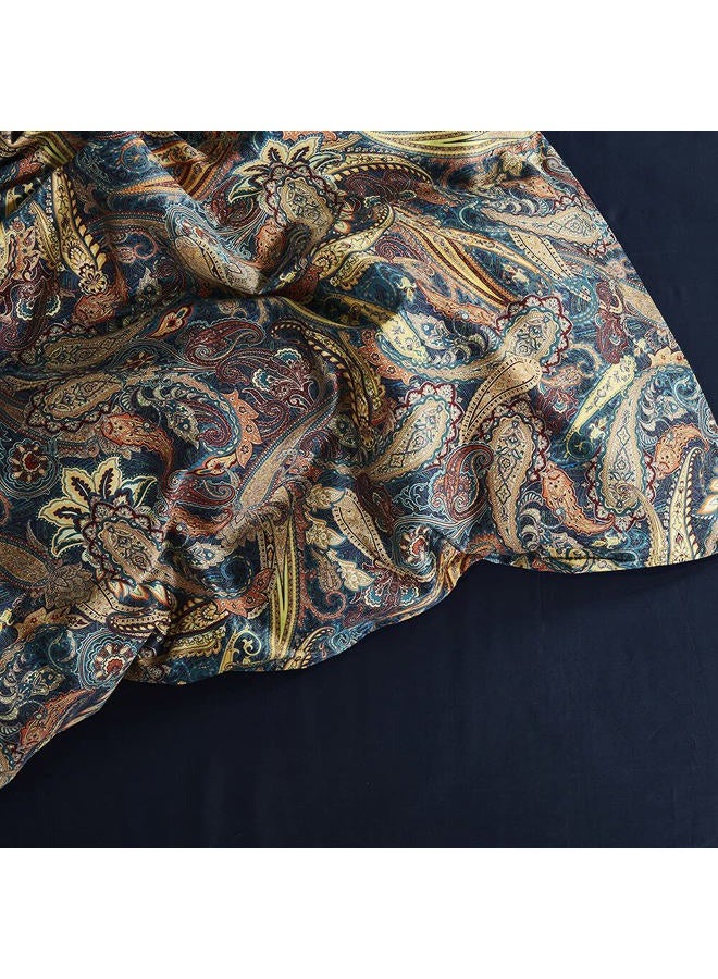 Cupocupa Floral Paisley Duvet Cover Queen Size Set Gold Classy Regal Themed Luxurious Bohemian Damask Medallion Bedding Collection 1 Duvet Cover with 2 Pillowcases (jl Queen) - Image 5