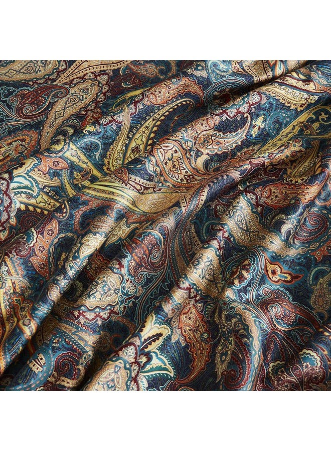 Cupocupa Floral Paisley Duvet Cover Queen Size Set Gold Classy Regal Themed Luxurious Bohemian Damask Medallion Bedding Collection 1 Duvet Cover with 2 Pillowcases (jl Queen) - Image 2