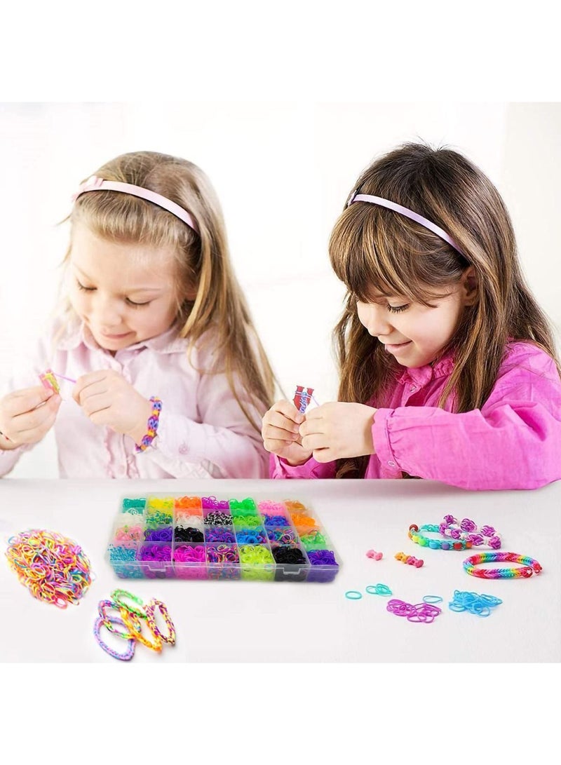 NIBEMINENT Bracelet Making Kit, 13000+ Rubber Bands for Bracelets in 30+ Assorted Colors - DIY Loom Kit Making, Arts and Crafts, Creativity Best Gift Kids Girls  - Image 5