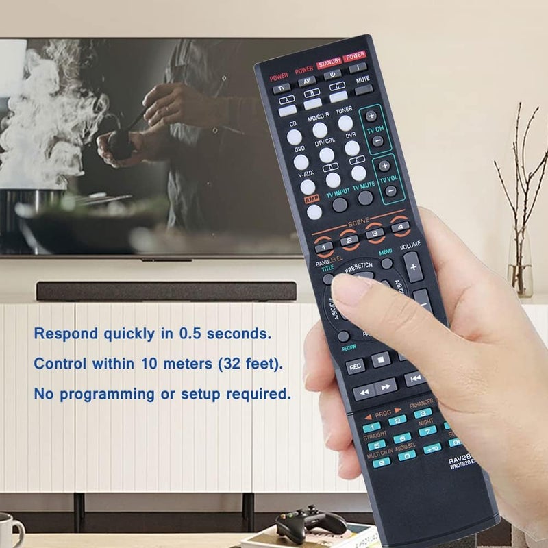 LOMCA Remote Control Replacement for Yamaha AV Receiver HTR-6130 HTR-6230 RX-V365 RX-V365BL RX-V363 RX-V363BL RX-V563 RX-V563BL - Image 3