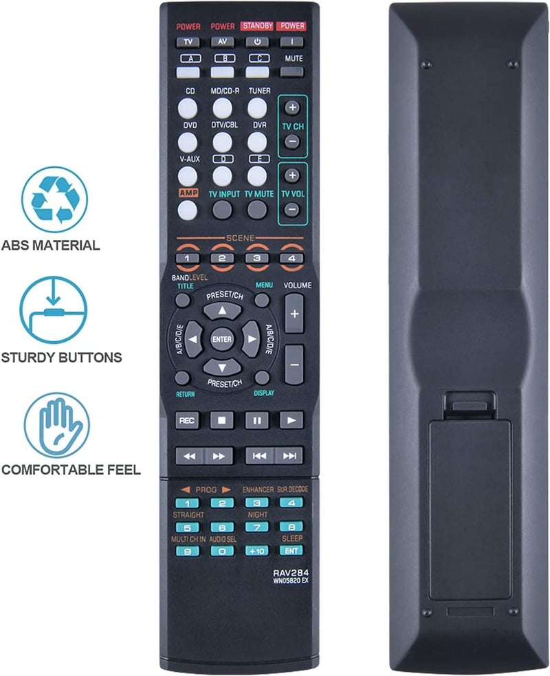 LOMCA Remote Control Replacement for Yamaha AV Receiver HTR-6130 HTR-6230 RX-V365 RX-V365BL RX-V363 RX-V363BL RX-V563 RX-V563BL - Image 2