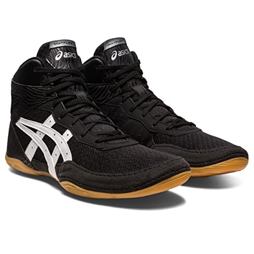 ASICS Men's Matflex 7 Wrestling Shoes, 6.5, Black/White - Image 2