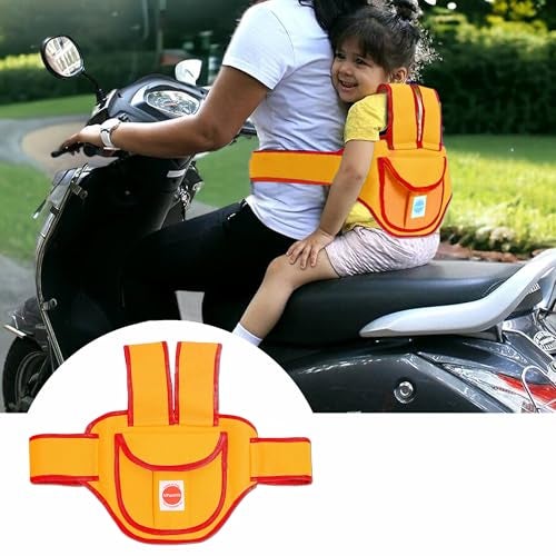 Vparents Ava Kids Safety Two Wheeler Seat Belt/Front Standing and Sitting Behind (Yellow) - Image 2