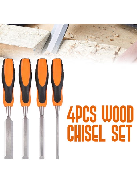 Chisel Set For Woodwork 4 Pcs Deluxe German Type Professional Quality Wood Chisel Set